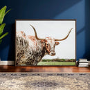 Texas Catle Longhorn Wall Art Canvas Print for Farmhouse by MyGreatCanvas | Canvas Wall Art Prints | Photo Prints & Wall Decor