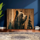 Rustic Bear Wall Art Canvas Print – Woodland Wildlife by MyGreatCanvas | Canvas Wall Art Prints | Photo Prints & Wall Decor