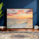 Sunset Beach Wall Art Canvas Print – Soft Coastal by MyGreatCanvas | Canvas Wall Art Prints | Photo Prints & Wall Decor