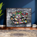 Graffiti Cube Abstract Street Art Wall Art Canvas Print by MyGreatCanvas | Canvas Wall Art Prints | Photo Prints & Wall Decor