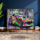 Graffiti Sports Car Street Art Wall Art Canvas Print, by MyGreatCanvas | Canvas Wall Art Prints | Photo Prints & Wall Decor