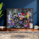 Graffiti Motorcycle Wall Art Canvas Print, Urban Street Art by MyGreatCanvas | Canvas Wall Art Prints | Photo Prints & Wall Decor