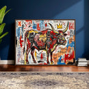 Texas Bull Wall Art Canvas Print, Abstract Graffiti Bull by MyGreatCanvas | Canvas Wall Art Prints | Photo Prints & Wall Decor