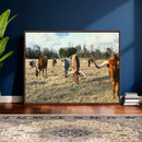 Texas Longhorn Wall Art Canvas Print, Western Ranch Cattle by MyGreatCanvas | Canvas Wall Art Prints | Photo Prints & Wall Decor