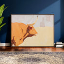 Minimal Longhorn Bull Wall Art Canvas Print, Neutral Western by MyGreatCanvas | Canvas Wall Art Prints | Photo Prints & Wall Decor