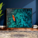 Turquoise Ocean Boat Wall Art Canvas Print by MyGreatCanvas | Canvas Wall Art Prints | Photo Prints & Wall Decor