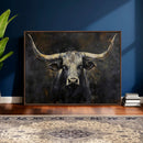 Rustic Longhorn Bull Wall Art Canvas Print – Vintage Western by MyGreatCanvas | Canvas Wall Art Prints | Photo Prints & Wall Decor
