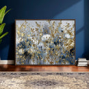 Abstract Floral Wall Art Canvas Print – Gold and Blue by MyGreatCanvas | Canvas Wall Art Prints | Photo Prints & Wall Decor