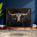 Abstract Longhorn Bull Wall Art Canvas Print – Rustic by MyGreatCanvas | Canvas Wall Art Prints | Photo Prints & Wall Decor