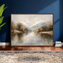 Neutral Abstract River Landscape Wall Art Canvas Print by MyGreatCanvas | Canvas Wall Art Prints | Photo Prints & Wall Decor