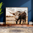 Texas Longhorn Bull Rustic Wall Art Canvas Print, Western by MyGreatCanvas | Canvas Wall Art Prints | Photo Prints & Wall Decor