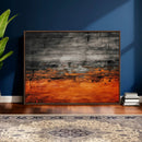 Black Orange Abstract Wall Art Canvas Print Modern Textured by MyGreatCanvas | Canvas Wall Art Prints | Photo Prints & Wall Decor