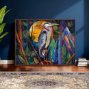 Colorful Heron Wall Art Canvas Print Tropical Bird Abstract by MyGreatCanvas | Canvas Wall Art Prints | Photo Prints & Wall Decor