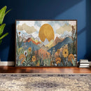 Boho Mountain Landscape Large Wall Art, Horizontal Gold by MyGreatCanvas | Canvas Wall Art Prints | Photo Prints & Wall Decor