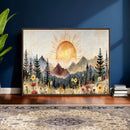 Boho Mountain Landscape Large Wall Art, Horizontal Gold by MyGreatCanvas | Canvas Wall Art Prints | Photo Prints & Wall Decor