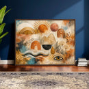 Geometric Boho Abstract Wall Art Canvas Print, Orange Blue by MyGreatCanvas | Canvas Wall Art Prints | Photo Prints & Wall Decor