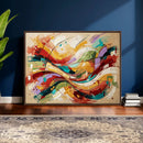 Geometric Abstract Wall Art Canvas Print, Orange Blue by MyGreatCanvas | Canvas Wall Art Prints | Photo Prints & Wall Decor