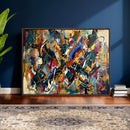 Geometric Abstract Wall Art Canvas Print, Orange Blue by MyGreatCanvas | Canvas Wall Art Prints | Photo Prints & Wall Decor