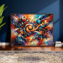 Geometric Abstract Wall Art Canvas Print, Orange Blue by MyGreatCanvas | Canvas Wall Art Prints | Photo Prints & Wall Decor
