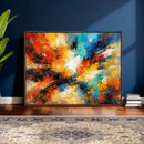 Lyrical Abstract Wall Art Canvas Print, Orange Blue Abstract by MyGreatCanvas | Canvas Wall Art Prints | Photo Prints & Wall Decor