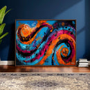 Geometric Abstract Wall Art Canvas Print, Orange Blue by MyGreatCanvas | Canvas Wall Art Prints | Photo Prints & Wall Decor
