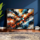 Geometric Abstract Wall Art Canvas Print, Orange Blue by MyGreatCanvas | Canvas Wall Art Prints | Photo Prints & Wall Decor