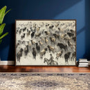 Cowboy Cattle Drive Canvas Wall Art, Western Longhorn Herd by MyGreatCanvas | Canvas Wall Art Prints | Photo Prints & Wall Decor