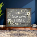Home Sweet Home Wall Art Canvas Print, Floral Farmhouse by MyGreatCanvas | Canvas Wall Art Prints | Photo Prints & Wall Decor