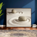 Zen Garden Stone Sand Canvas | Japanese Rock Garden Wall Art by MyGreatCanvas | Canvas Wall Art Prints | Photo Prints & Wall Decor