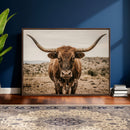 Texas Longhorn Bull Wall Art Canvas Print, Western Farmhouse by MyGreatCanvas | Canvas Wall Art Prints | Photo Prints & Wall Decor