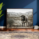 Texas Longhorn Bull Wall Art Canvas Print, Western Farmhouse by MyGreatCanvas | Canvas Wall Art Prints | Photo Prints & Wall Decor