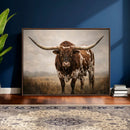 Texas Longhorn Canvas Wall Art Western Bull Desert Moody by MyGreatCanvas | Canvas Wall Art Prints | Photo Prints & Wall Decor