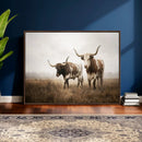 Texas Longhorn Canvas Wall Art Western Bull Desert Moody by MyGreatCanvas | Canvas Wall Art Prints | Photo Prints & Wall Decor