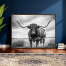 Texas Longhorn Canvas Wall Art Western Bull Desert Moody by MyGreatCanvas | Canvas Wall Art Prints | Photo Prints & Wall Decor