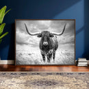 Texas Longhorn Canvas Wall Art Western Bull Desert Moody by MyGreatCanvas | Canvas Wall Art Prints | Photo Prints & Wall Decor