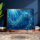School of Fish Canvas Print | Blue Ocean Underwater Wall Art by MyGreatCanvas | Canvas Wall Art Prints | Photo Prints & Wall Decor