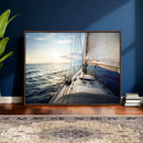 Sailboat Wall Art Canvas Print, Ocean Sunset Sailing Framed by MyGreatCanvas | Canvas Wall Art Prints | Photo Prints & Wall Decor