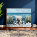 Beach Canvas Wall Art Coastal Adirondack Chairs Ocean by MyGreatCanvas | Canvas Wall Art Prints | Photo Prints & Wall Decor