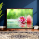 Zen Lotus Candle Canvas Wall Art Pink Spa Meditation by MyGreatCanvas | Canvas Wall Art Prints | Photo Prints & Wall Decor