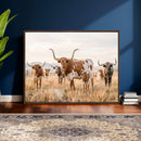 Texas Longhorn Canvas Wall Art, Rustic Farm Animal Photography Print, Farmhouse Country Decor, Western Ranch Art by MyGreatCanvas | Canvas Wall Art Prints | Photo Prints & Wall Decor