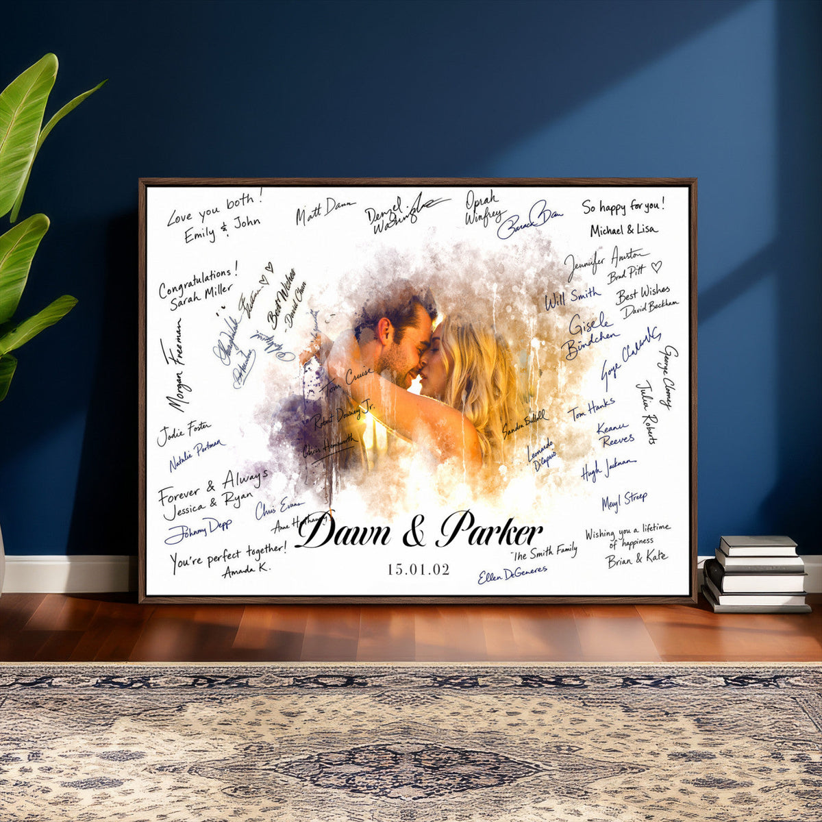Wedding Guest Book Alternative Wall Art Canvas Print, Personalized, photo 25 of 27