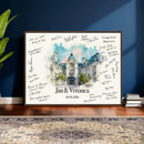 Wedding Guest Book Alternative Wall Art Canvas Print, Personalized Wedding Signature Poster, Custom Couple Photo Guestbook Canvas by MyGreatCanvas | Canvas Wall Art Prints | Photo Prints & Wall Decor
