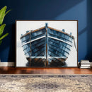 Blue Wooden Rowboat Canvas Wall Art, Coastal Nautical Boat Painting Print for Lake Beach House Decor, Minimalist Maritime Decor Artwork by MyGreatCanvas | Canvas Wall Art Prints | Photo Prints & Wall Decor