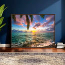 Hawaii Beach Sunset Canvas Wall Art Print, Tropical Ocean Landscape Artwork, Palm Tree Coastal Decor for Living Room Bedroom by MyGreatCanvas | Canvas Wall Art Prints | Photo Prints & Wall Decor