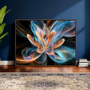 Fractal Lotus Canvas Wall Art, Blue Orange Glowing Flower Abstract Print, Modern Zen Meditation Room Decor, Ethereal Digital Art, Living Room by MyGreatCanvas | Canvas Wall Art Prints | Photo Prints & Wall Decor