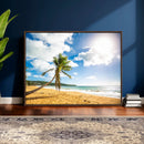 Tropical Beach Canvas Wall Art, Palm Tree Ocean Photo Print, Coastal Living Room Decor, Turquoise Sea Beach House Art, Summer Wall Art by MyGreatCanvas | Canvas Wall Art Prints | Photo Prints & Wall Decor