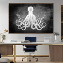 Black White Octopus Wall Art Canvas Print by MyGreatCanvas | Canvas Wall Art Prints | Photo Prints & Wall Decor