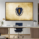 Massachusetts Flag Wall Art Canvas Print by MyGreatCanvas | Canvas Wall Art Prints | Photo Prints & Wall Decor