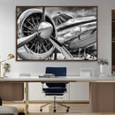 Vintage Antique Airplane Wall Art Canvas Print