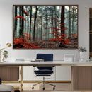 Autumn Forest Wall Art – Enchanting Red Leaves Canvas Print, by MyGreatCanvas | Canvas Wall Art Prints | Photo Prints & Wall Decor